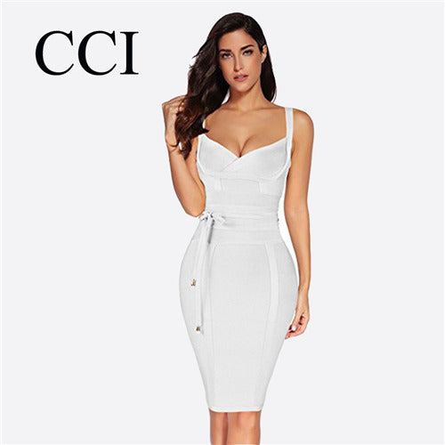 CCI Bandage Dress Sashes Tank Strap Skinny
