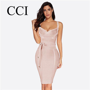 CCI Bandage Dress Sashes Tank Strap Skinny
