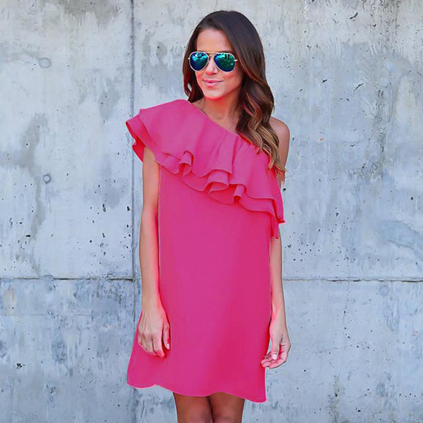 2018 Summer Women Black Red Sexy Off Shoulder Elegant
