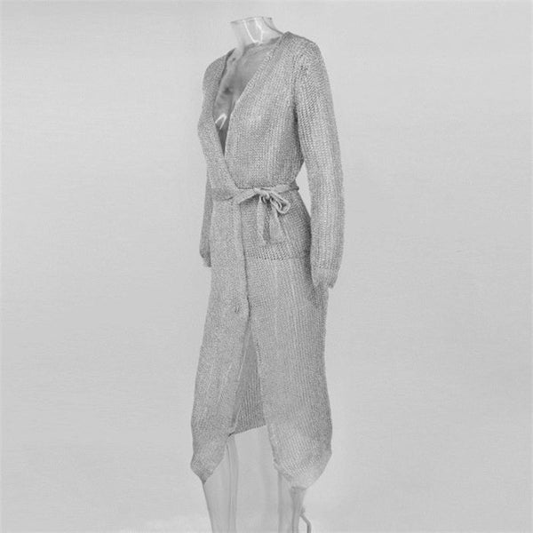 SANTUNE 2018 Fashion Women Knitted Dresses Solid