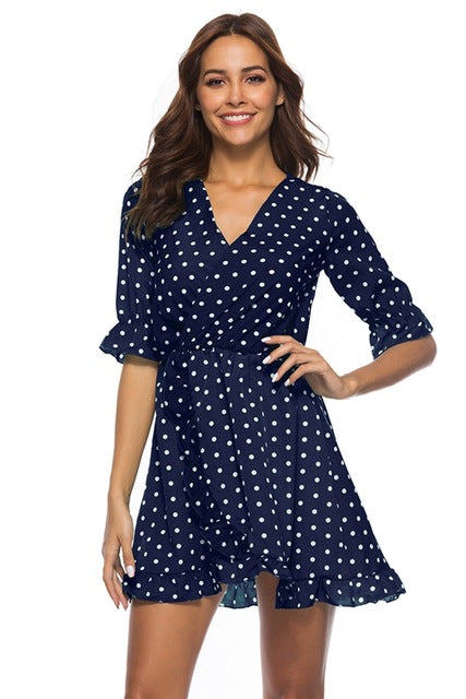 Sexy Mini Dress Casual 2018 Summer Women Ruffles